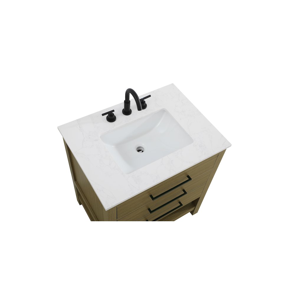 30 inch Single Bathroom Vanity in Chestnut Brown