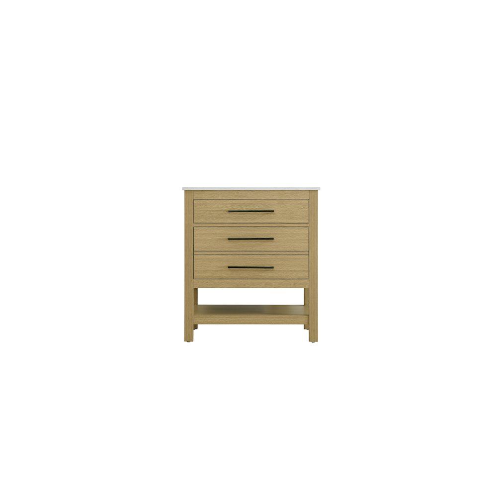 30 inch Single Bathroom Vanity in Honey Brown
