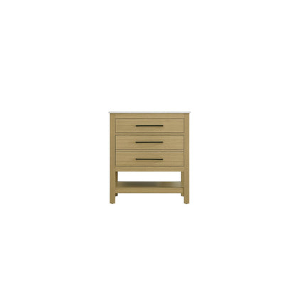 30 inch Single Bathroom Vanity in Honey Brown