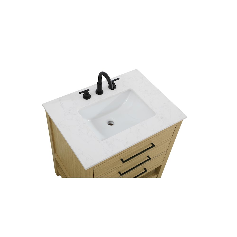 30 inch Single Bathroom Vanity in Honey Brown
