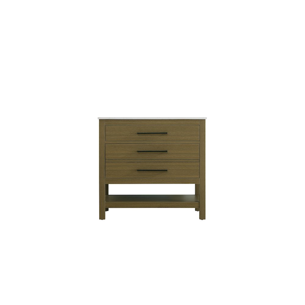 36 inch Single Bathroom Vanity in Chestnut Brown