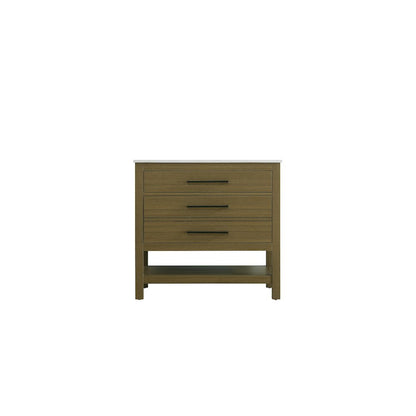 36 inch Single Bathroom Vanity in Chestnut Brown