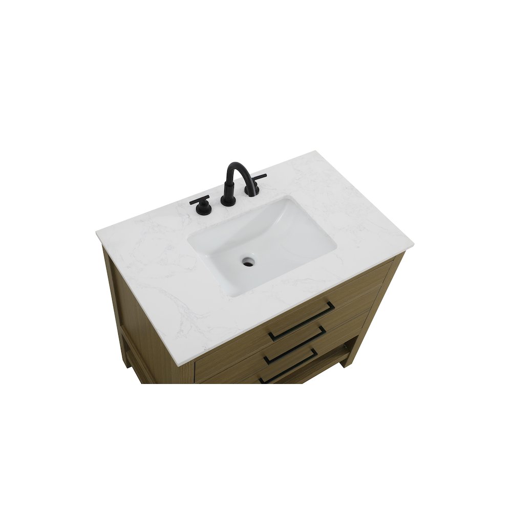 36 inch Single Bathroom Vanity in Chestnut Brown