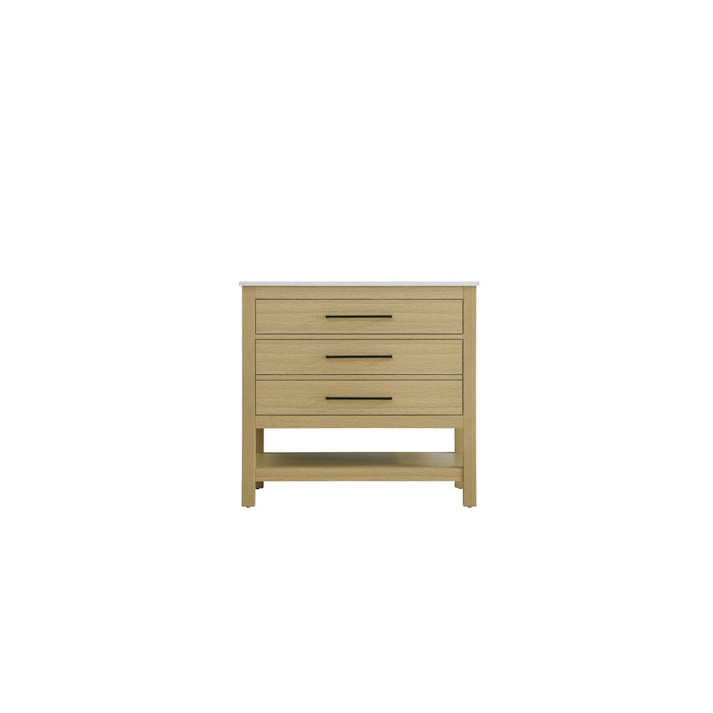 36  inch Single Bathroom Vanity in Honey Brown