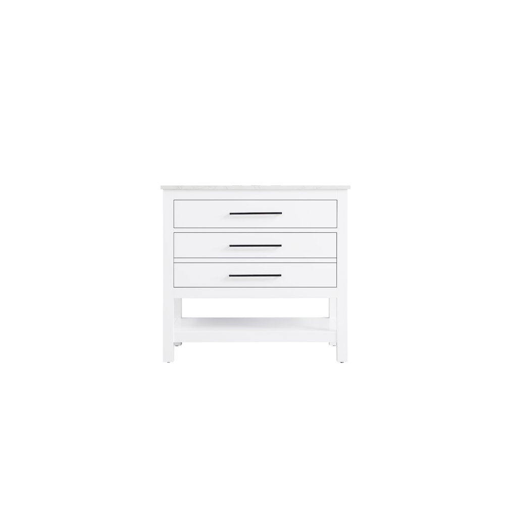 36 inch Single Bathroom Vanity in White