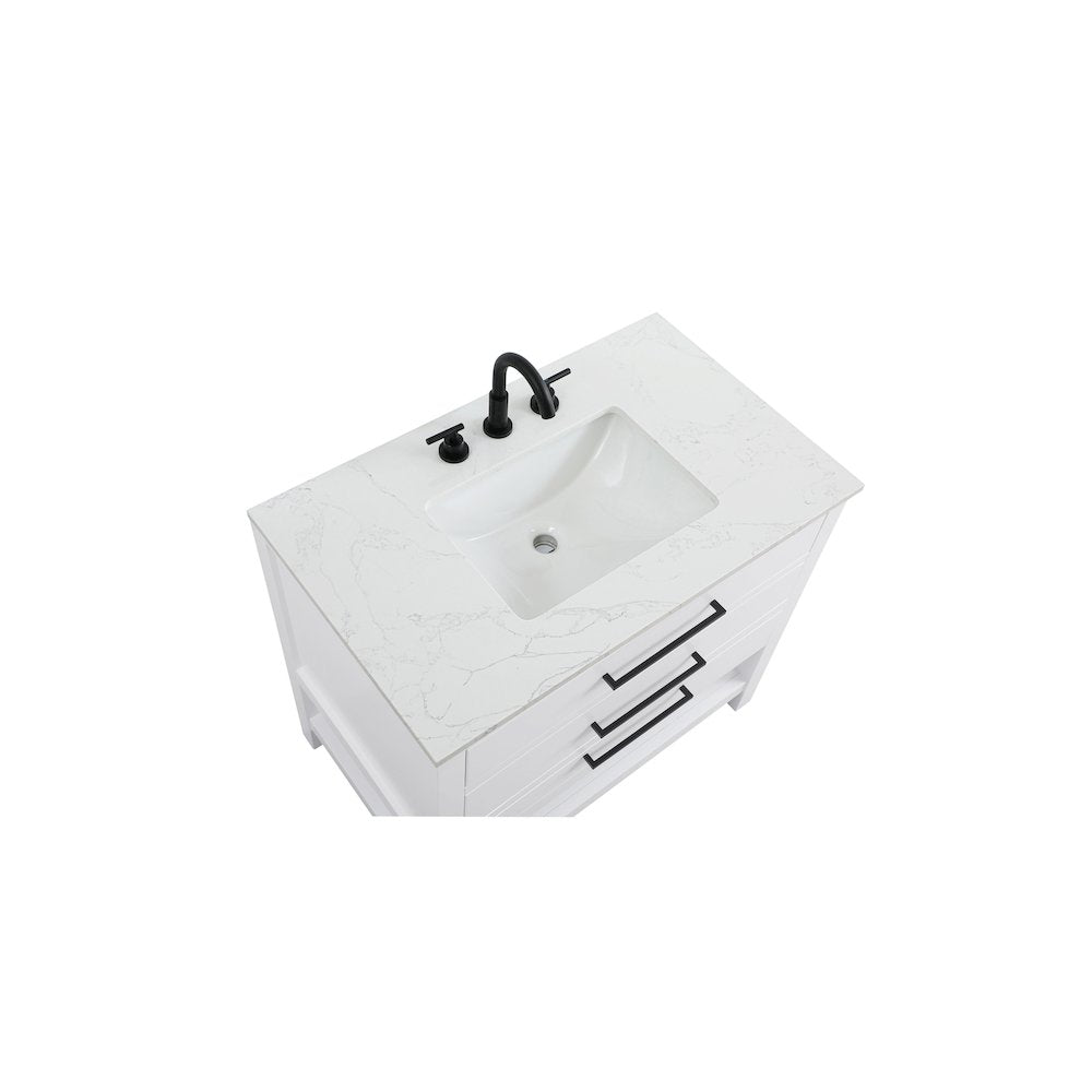 36 inch Single Bathroom Vanity in White