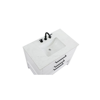 36 inch Single Bathroom Vanity in White