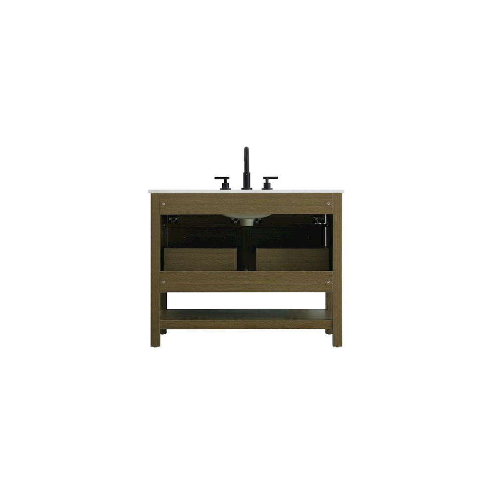 42 inch Single Bathroom Vanity in Chestnut Brown
