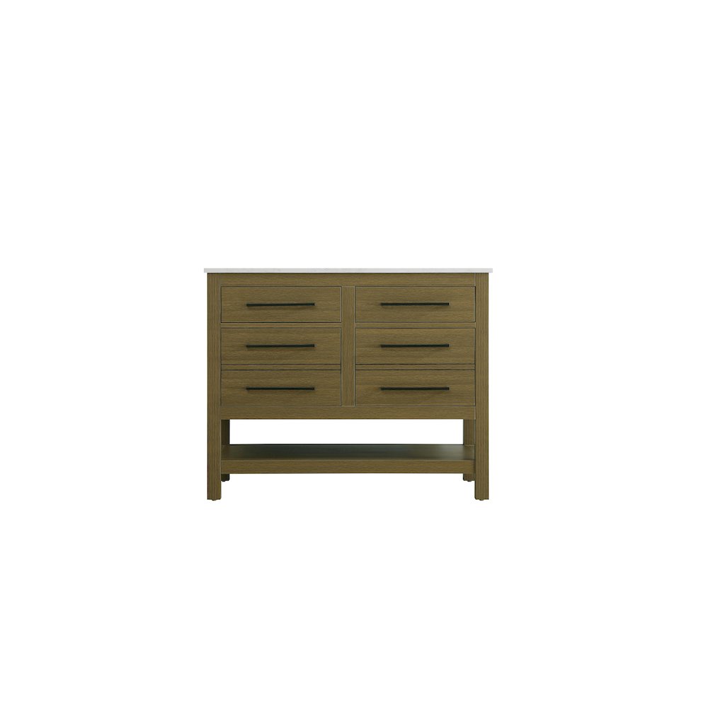 42 inch Single Bathroom Vanity in Chestnut Brown