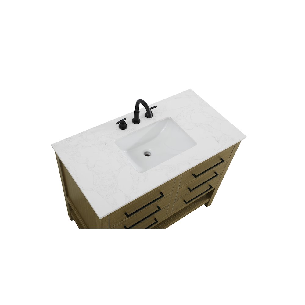 42 inch Single Bathroom Vanity in Chestnut Brown