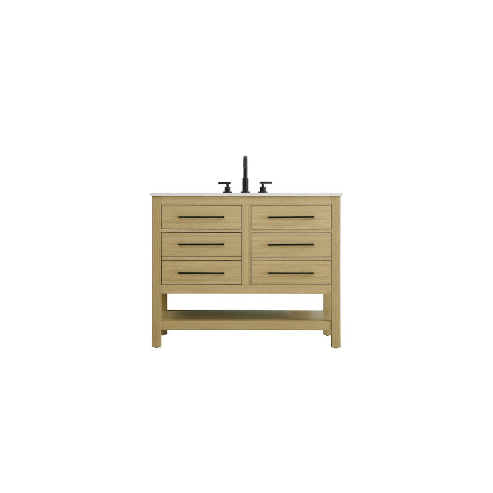 42  inch Single Bathroom Vanity in Honey Brown