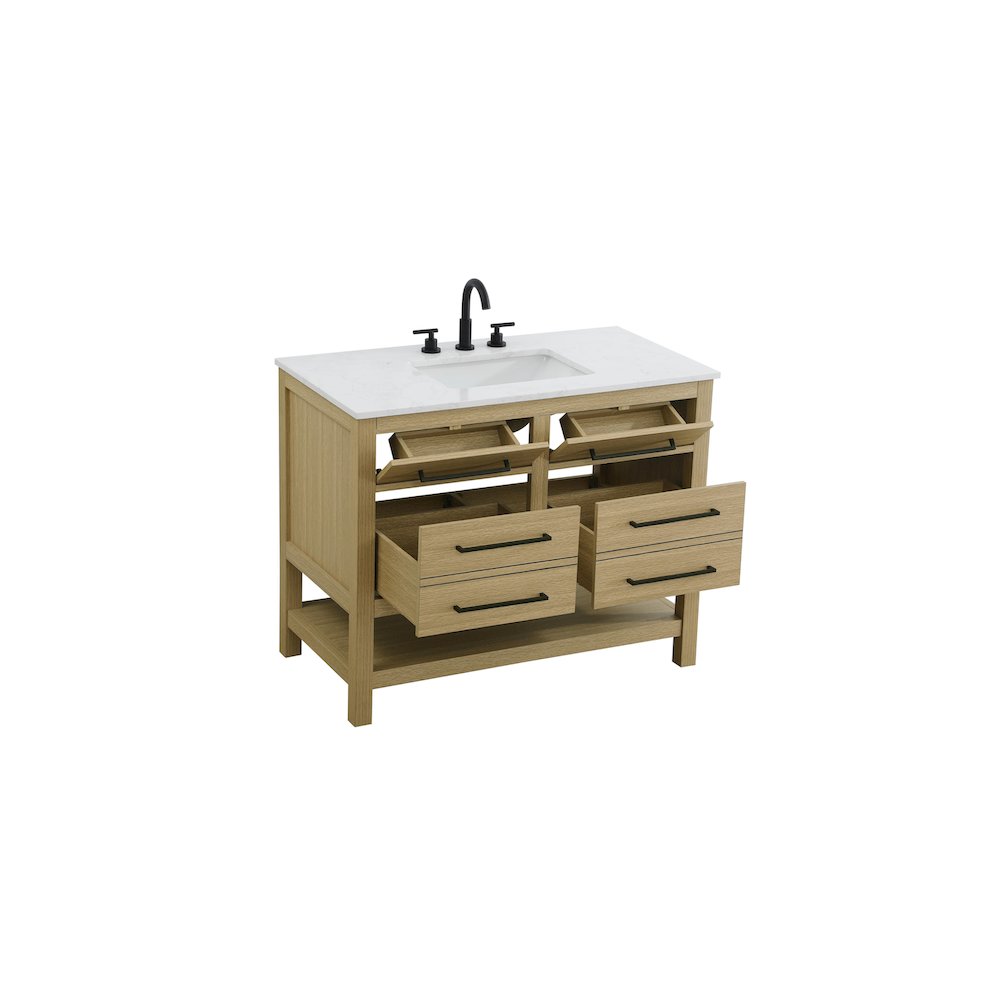 42  inch Single Bathroom Vanity in Honey Brown