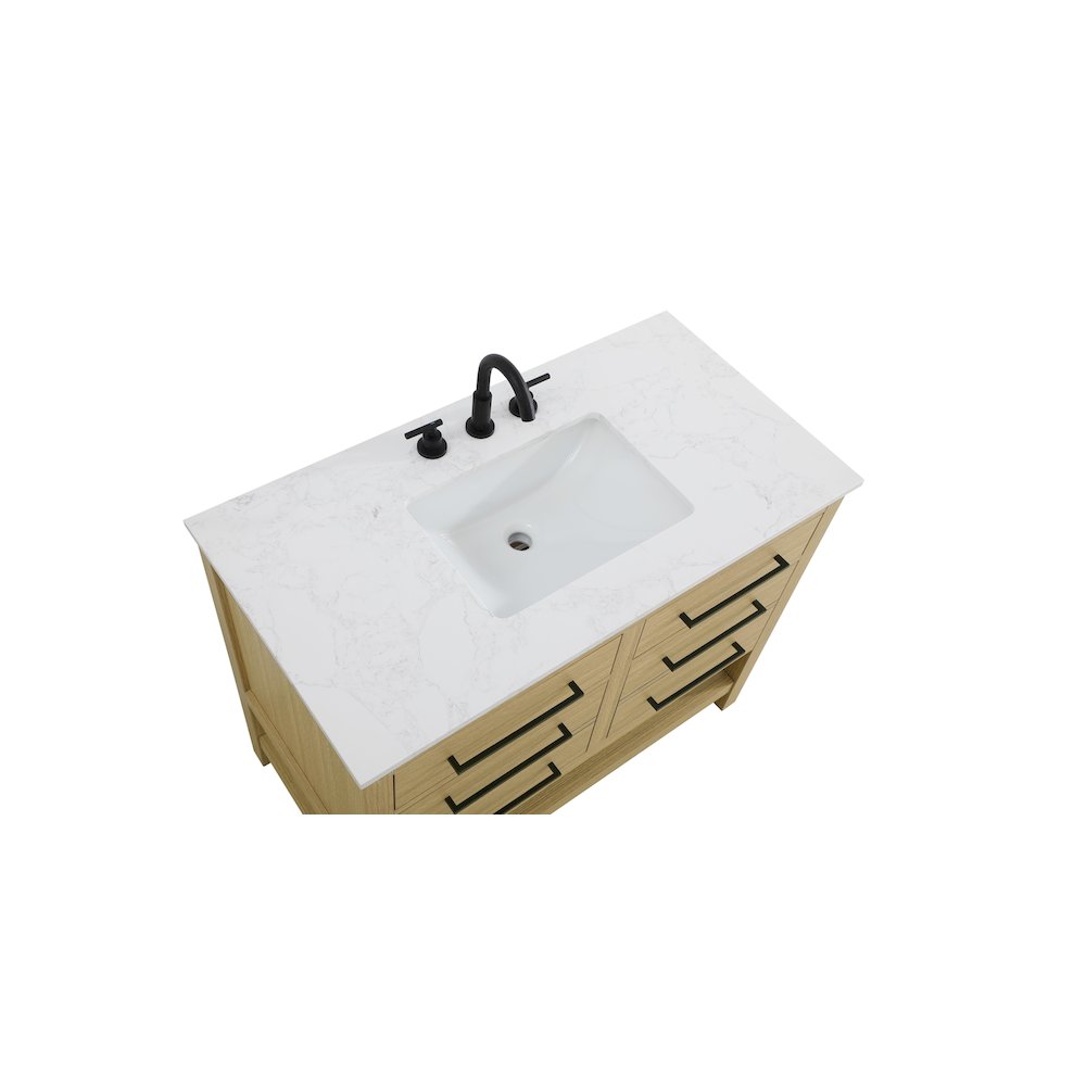 42  inch Single Bathroom Vanity in Honey Brown