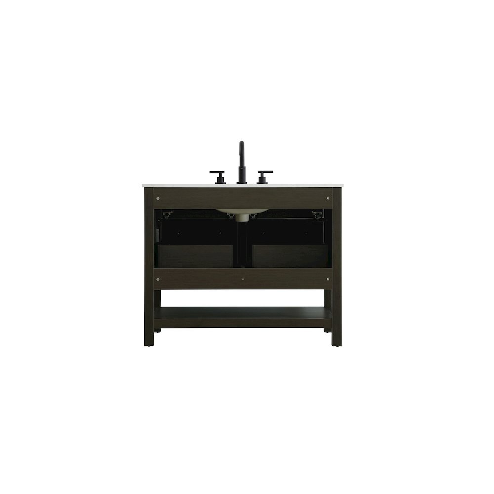 42 inch Single Bathroom Vanity in Mocha Brown