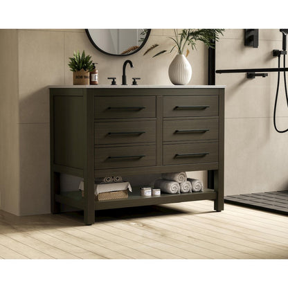 42 inch Single Bathroom Vanity in Mocha Brown