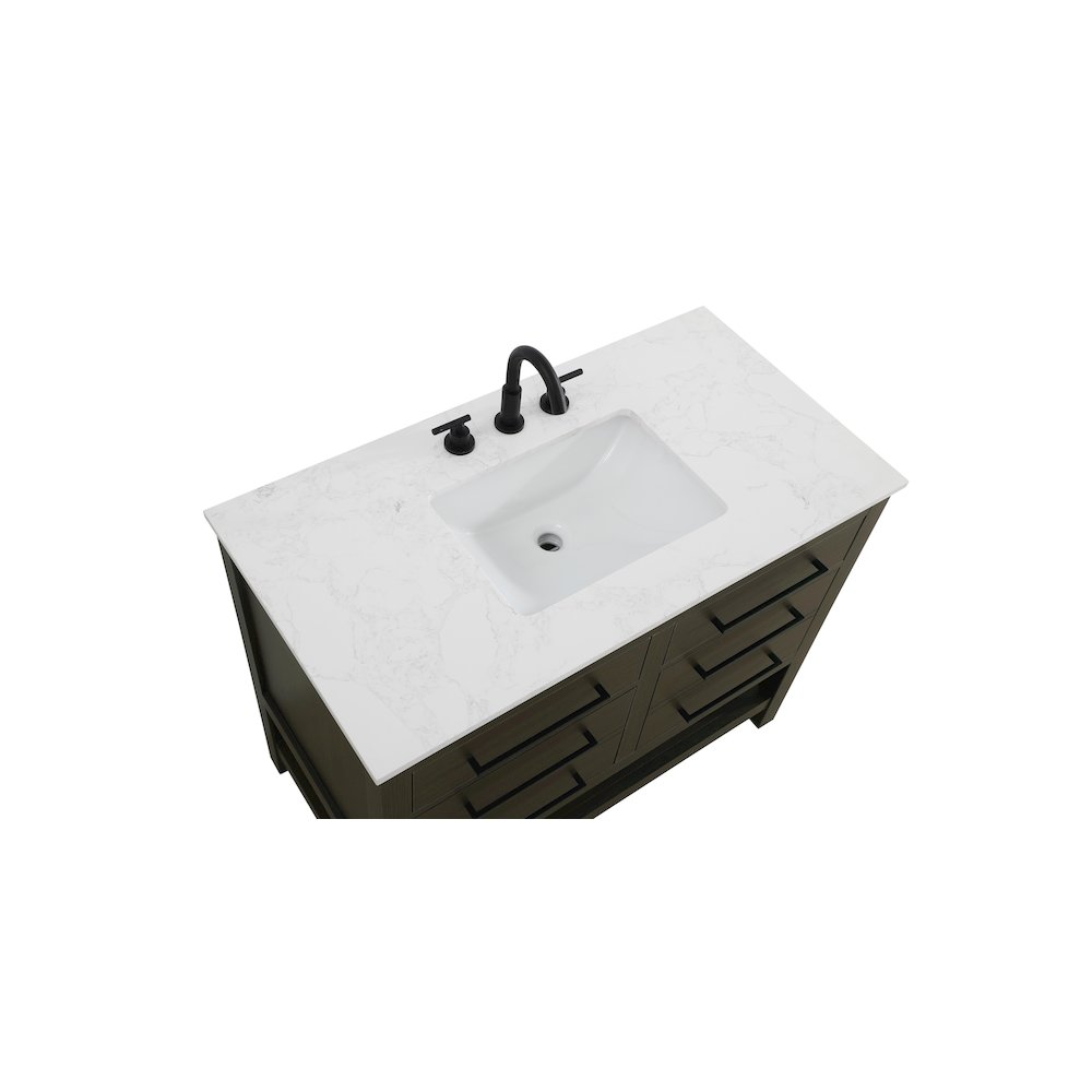 42 inch Single Bathroom Vanity in Mocha Brown