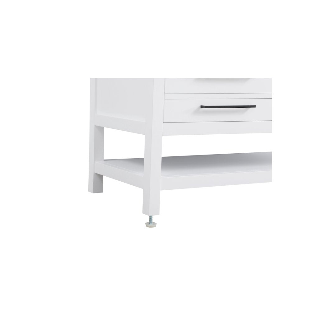 42 inch Single Bathroom Vanity in White with backsplash