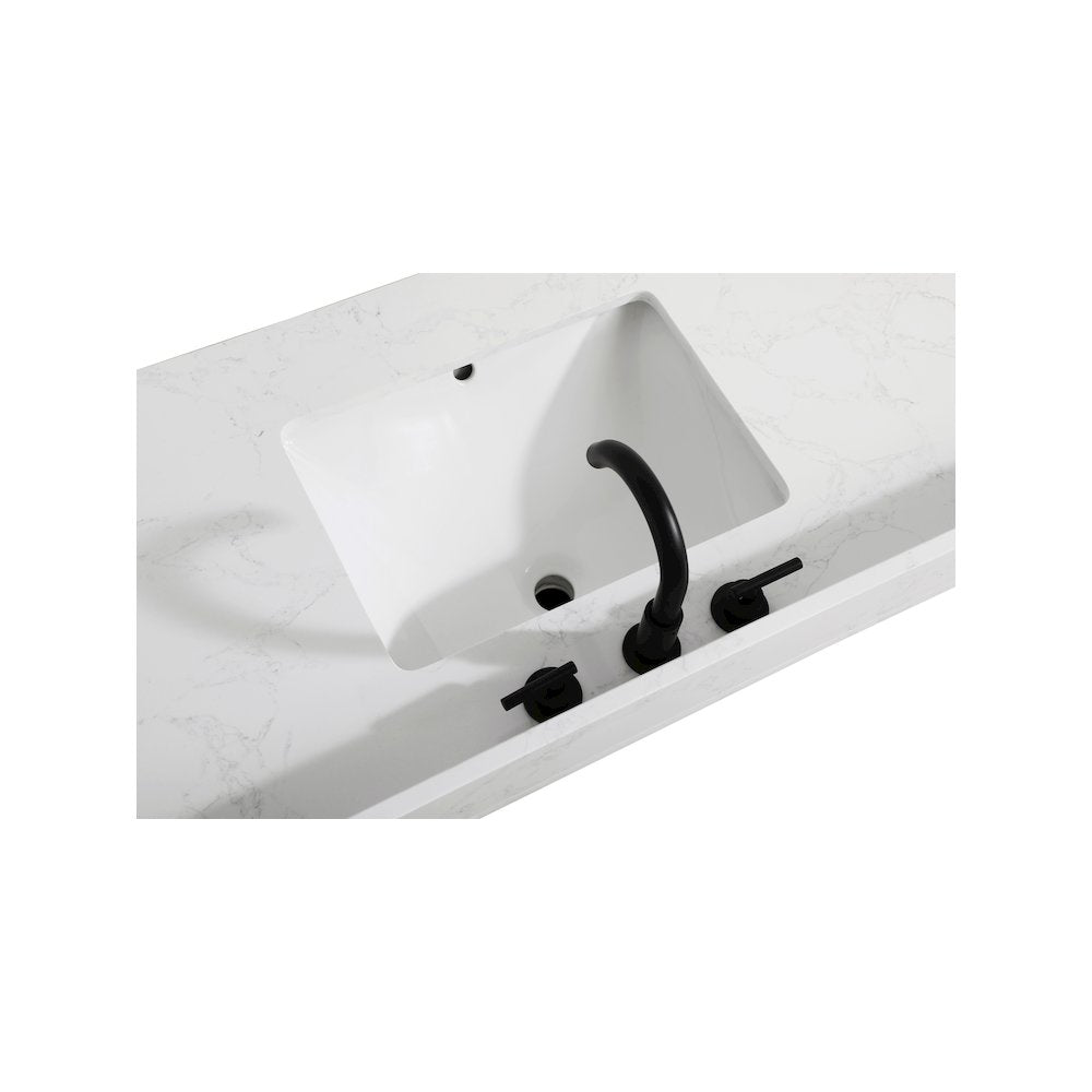 42 inch Single Bathroom Vanity in White with backsplash