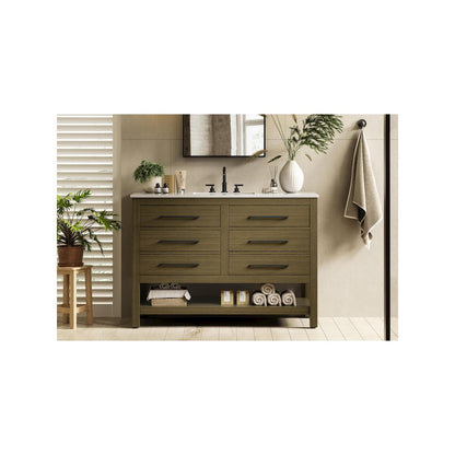 48 inch Single Bathroom Vanity in Chestnut Brown