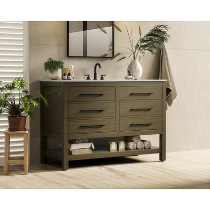 48 inch Single Bathroom Vanity in Chestnut Brown