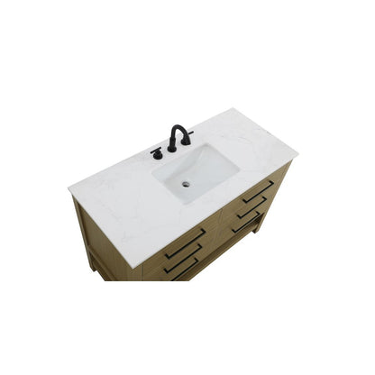 48 inch Single Bathroom Vanity in Chestnut Brown