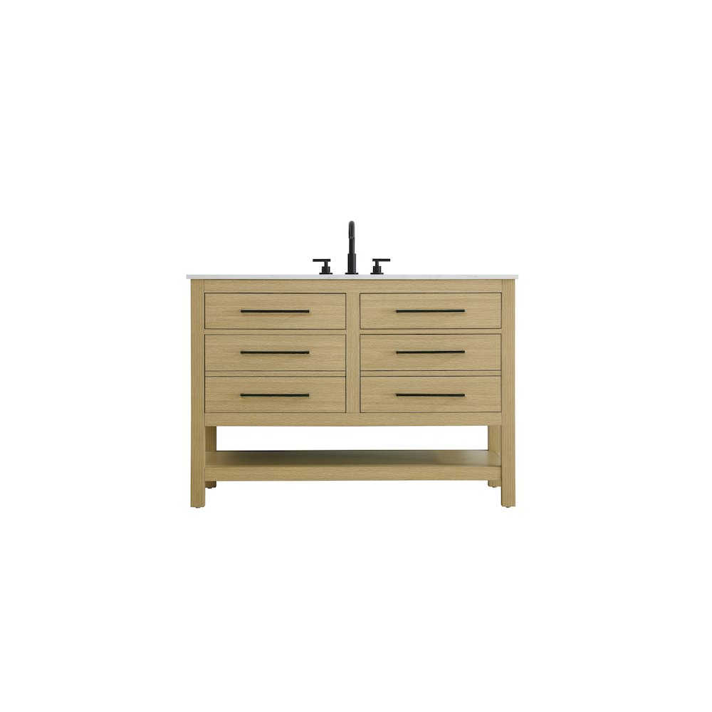 48 inch Single Bathroom Vanity in Honey Brown