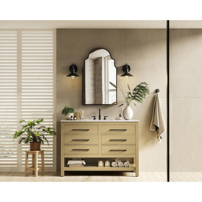 48 inch Single Bathroom Vanity in Honey Brown