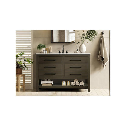 48 inch Single Bathroom Vanity in Mocha Brown