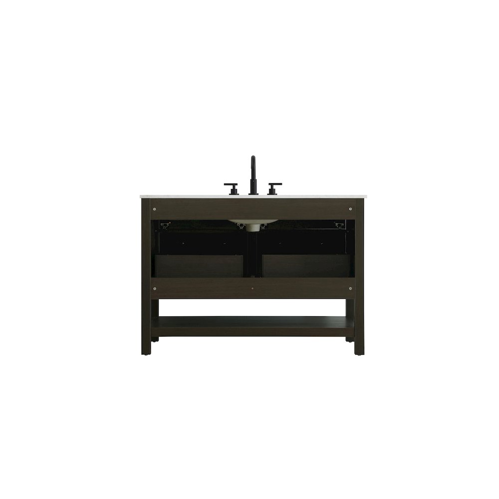 48 inch Single Bathroom Vanity in Mocha Brown