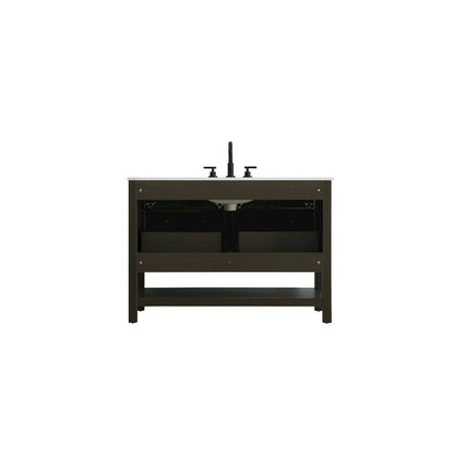 48 inch Single Bathroom Vanity in Mocha Brown
