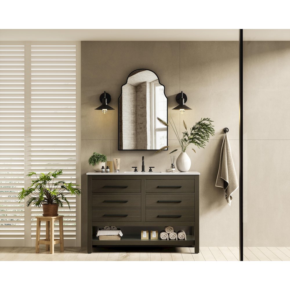 48 inch Single Bathroom Vanity in Mocha Brown
