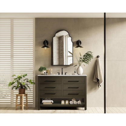 48 inch Single Bathroom Vanity in Mocha Brown