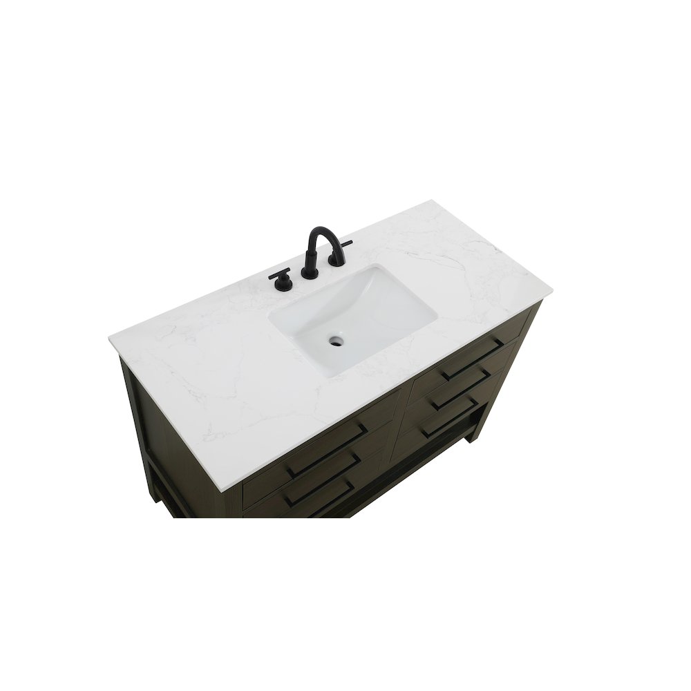 48 inch Single Bathroom Vanity in Mocha Brown