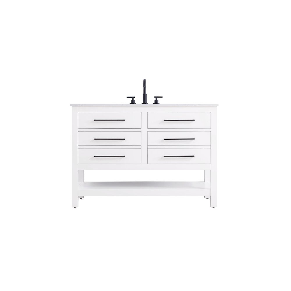 48 inch Single Bathroom Vanity in White