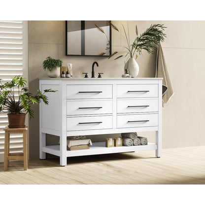 48 inch Single Bathroom Vanity in White