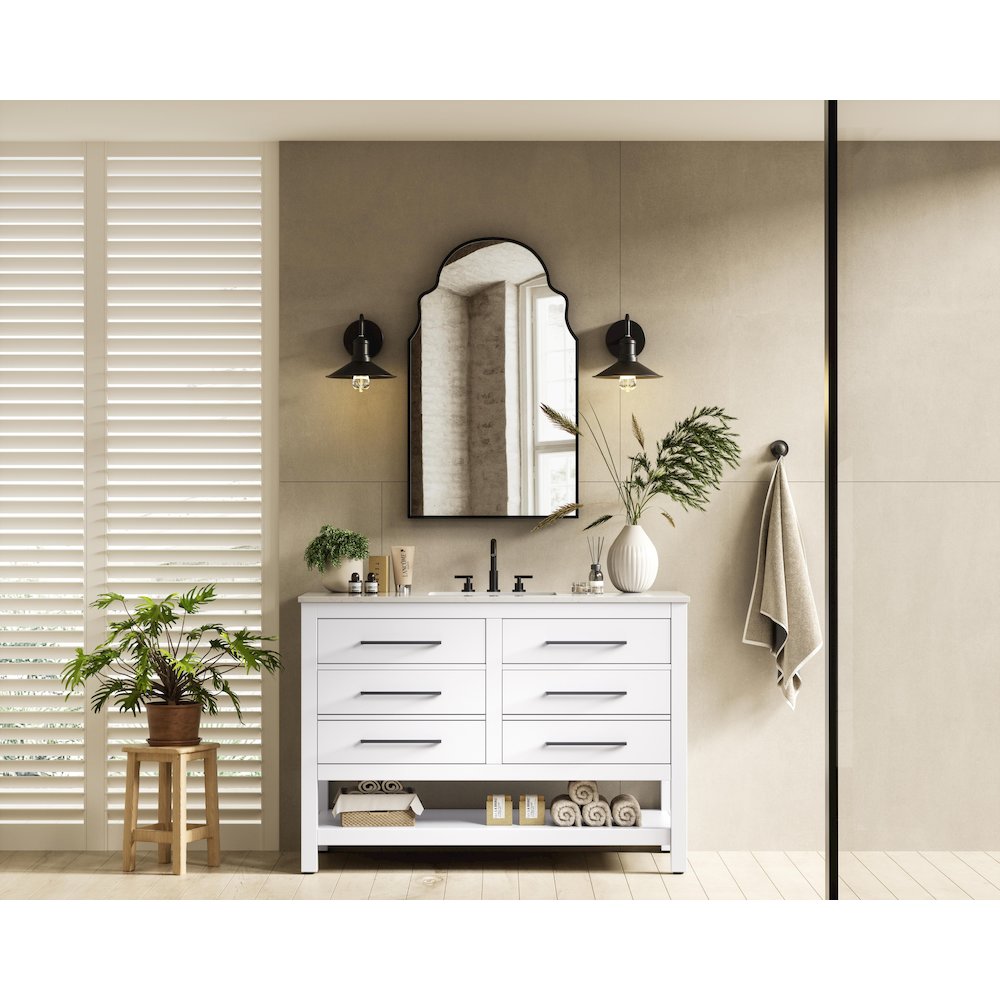 48 inch Single Bathroom Vanity in White