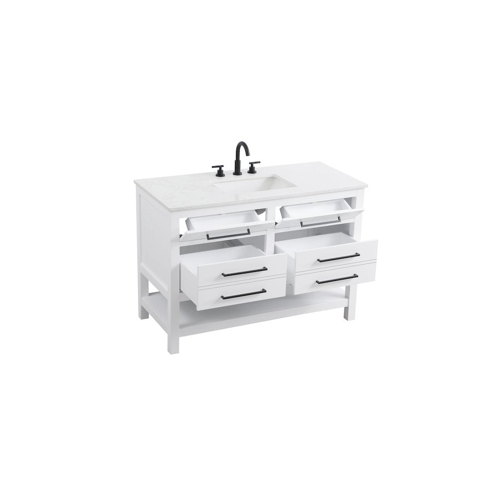 48 inch Single Bathroom Vanity in White