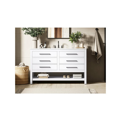 54 inch Single Bathroom Vanity in White