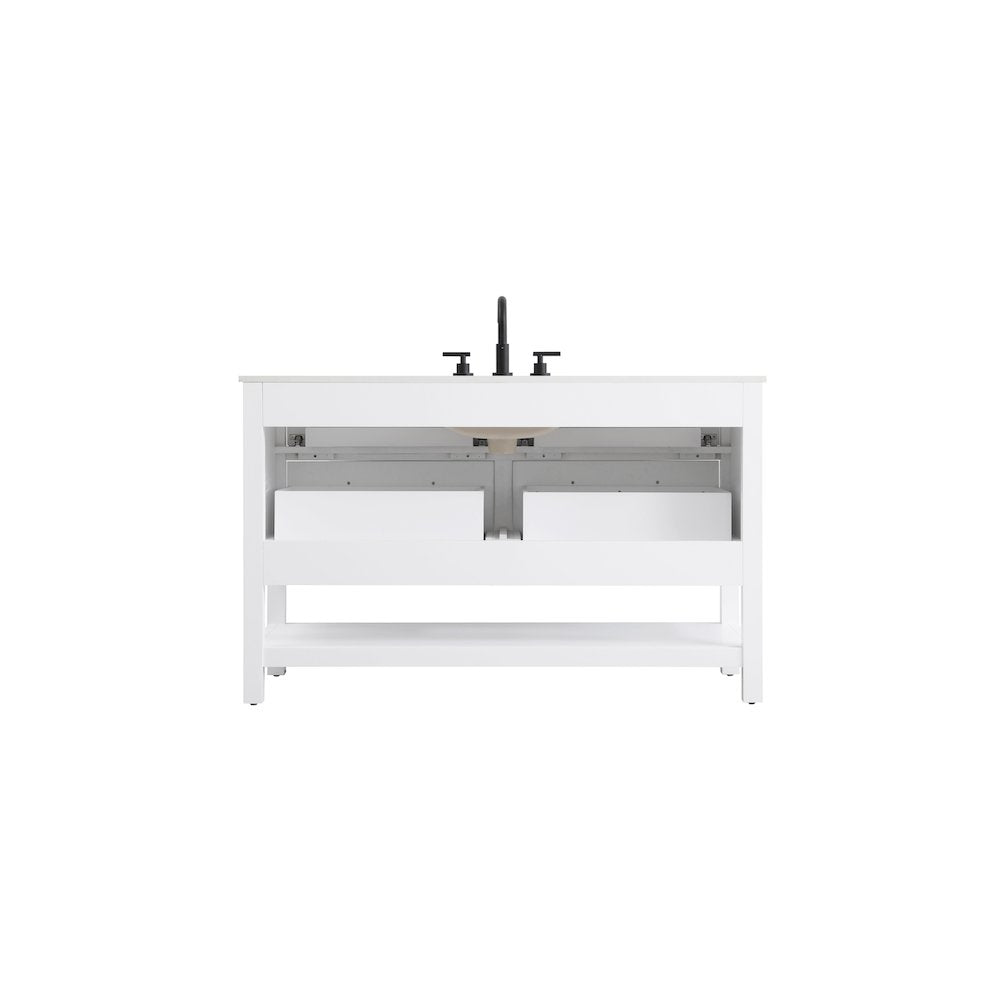 54 inch Single Bathroom Vanity in White