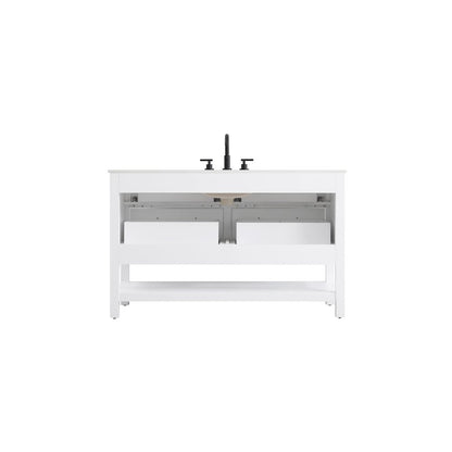 54 inch Single Bathroom Vanity in White