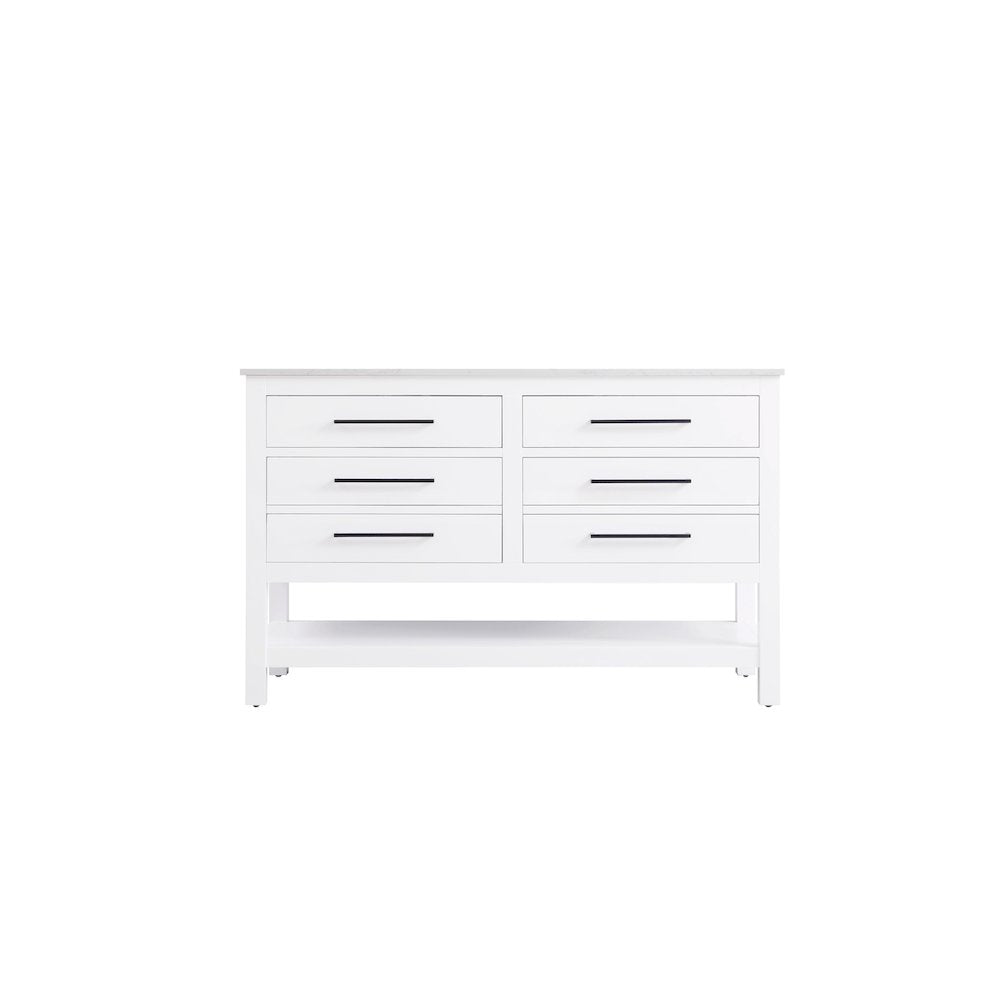 54 inch Single Bathroom Vanity in White
