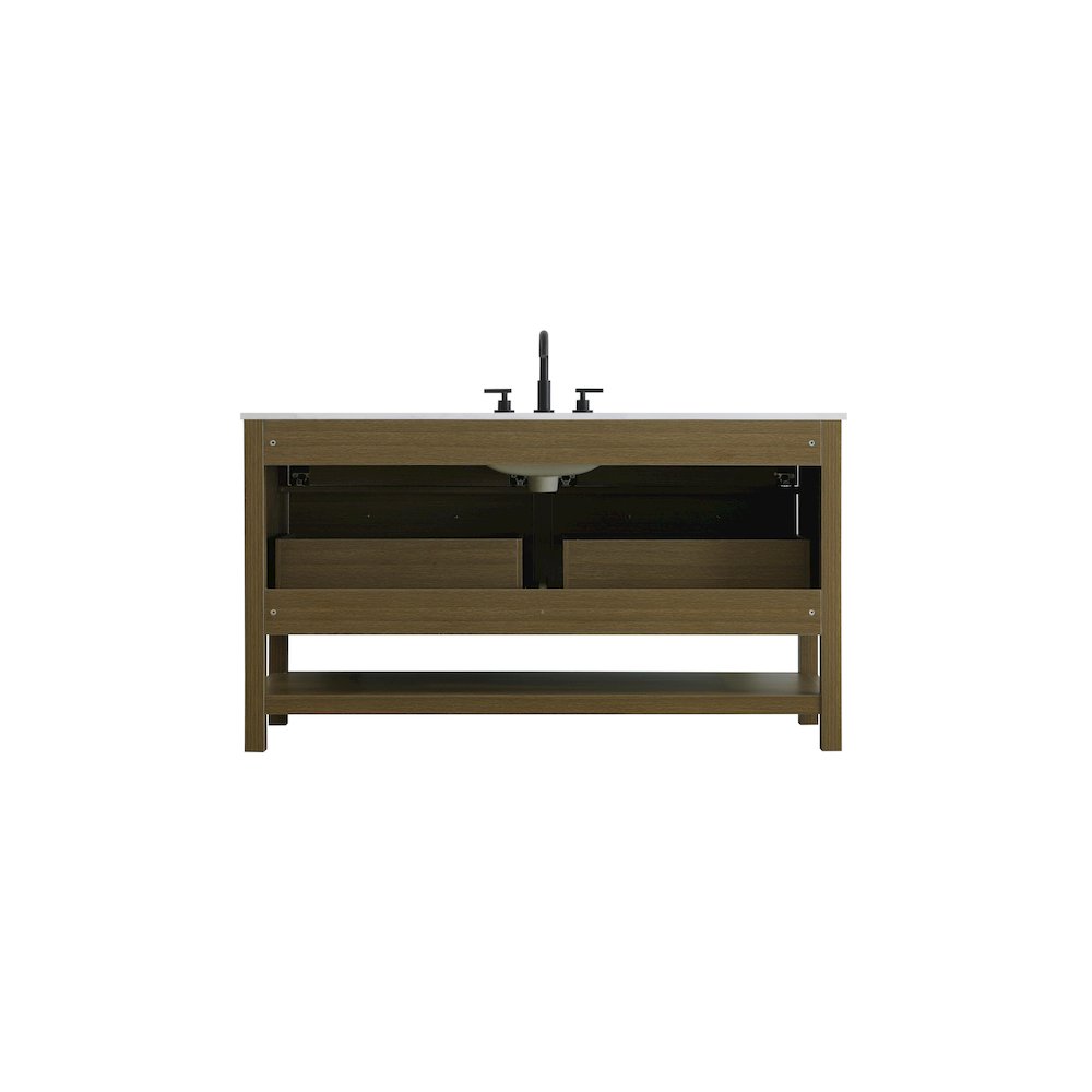 60 inch Single Bathroom Vanity in Chestnut Brown