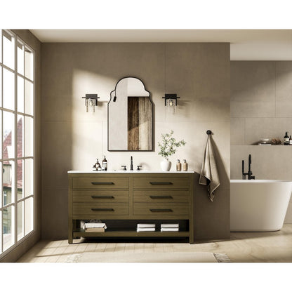 60 inch Single Bathroom Vanity in Chestnut Brown