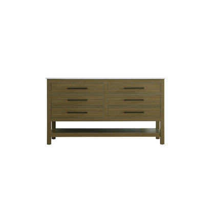 60 inch Single Bathroom Vanity in Chestnut Brown