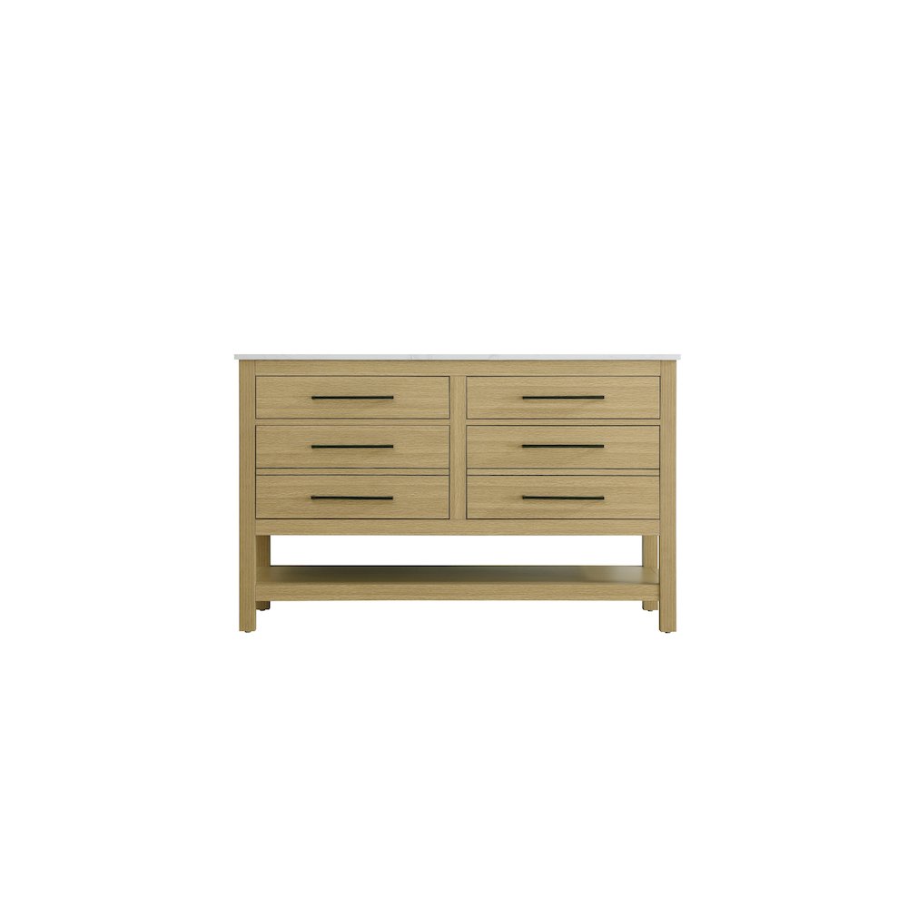 60 inch Single Bathroom Vanity in Honey Brown