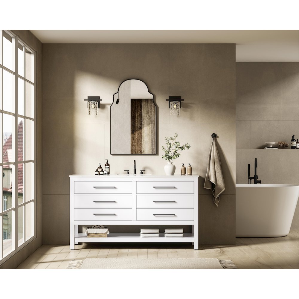 60 inch Single Bathroom Vanity in White