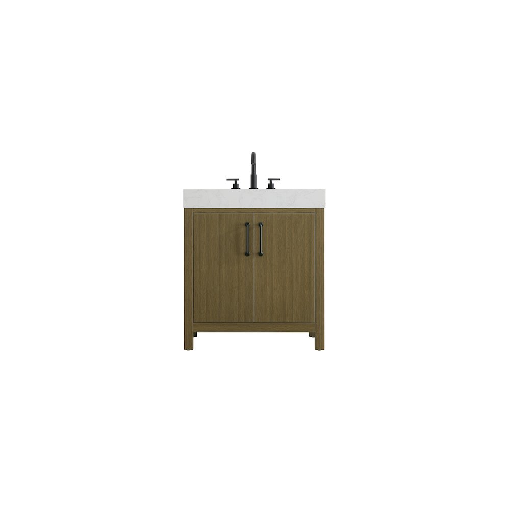 30 inch Single Bathroom Vanity In Chestnut Brown