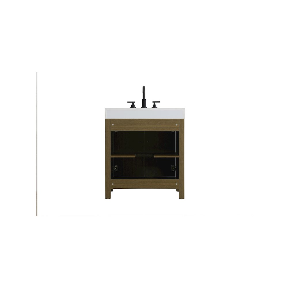 30 inch Single Bathroom Vanity In Chestnut Brown