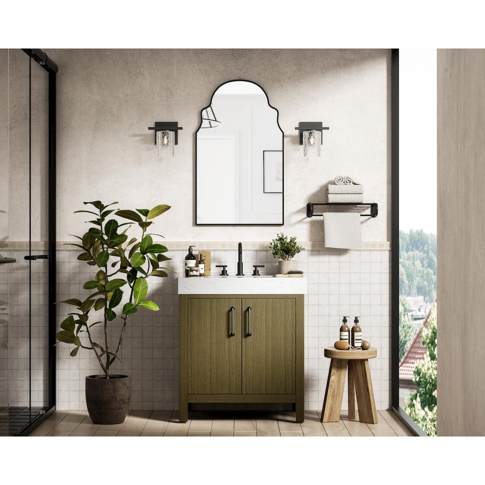 30 inch Single Bathroom Vanity In Chestnut Brown