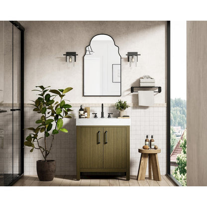 30 inch Single Bathroom Vanity In Chestnut Brown